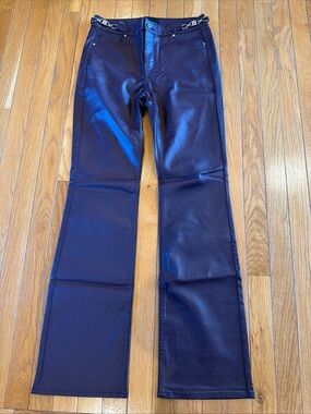 New NWT White House Black Market High Rise Coated Horsebit Bootcut Jeans Sz 6